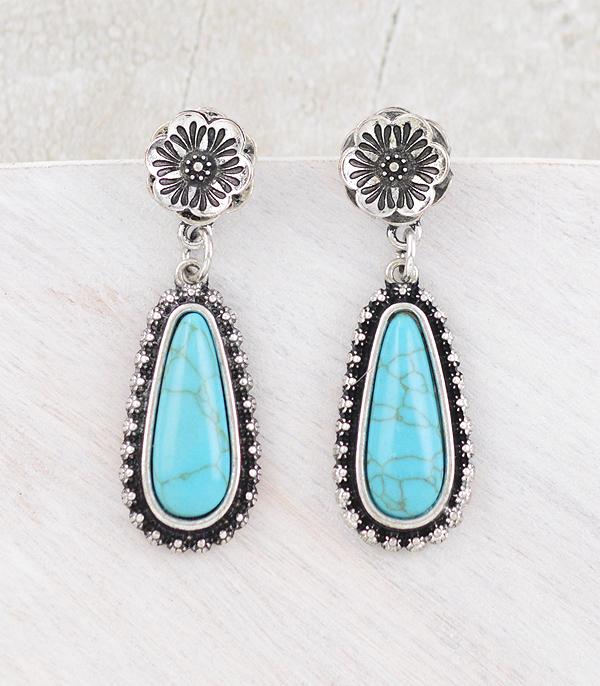 WHAT'S NEW :: Wholesale Tipi Western Turquoise Teardrop Earrings
