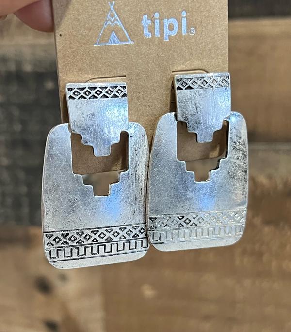 New Arrival :: Wholesale Western Aztec Metal Earrings