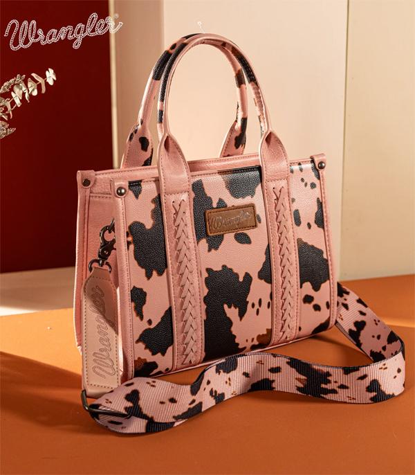 New Arrival :: Wholesale Wrangler Cow Print Tote Crossbody Bag