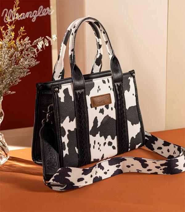 MONTANAWEST BAGS :: WESTERN PURSES :: Wholesale Wrangler Cow Print Tote Crossbody Bag