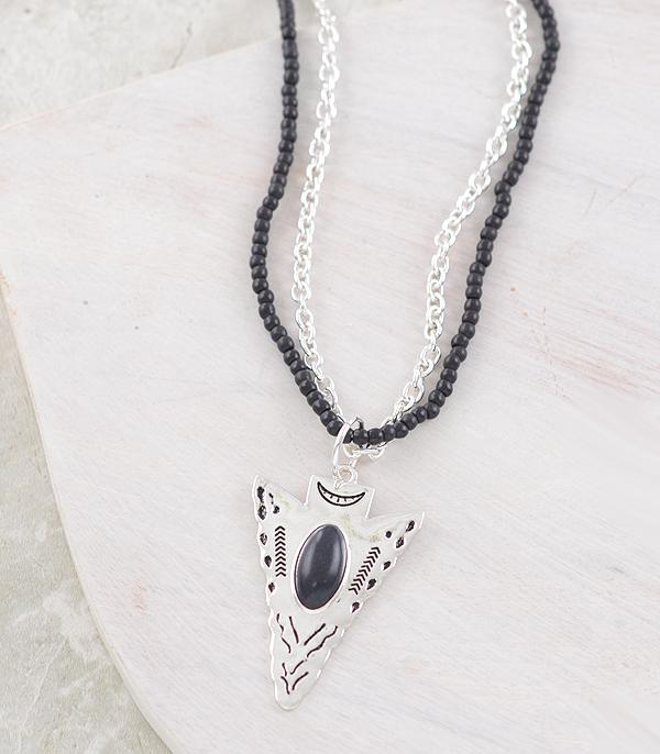 New Arrival :: Wholesale Western Arrowhead Pendant Necklace