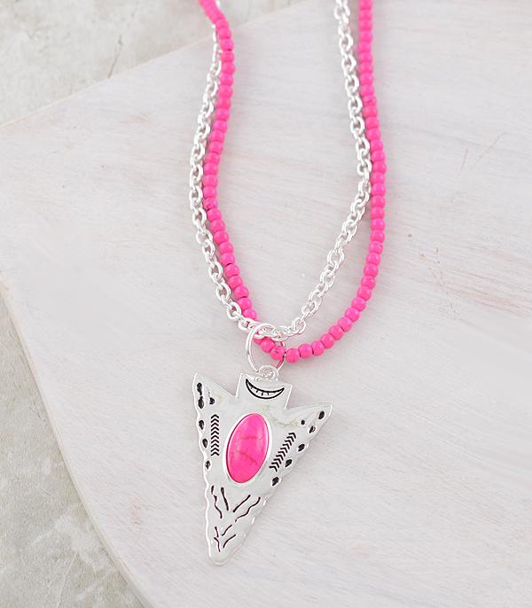 New Arrival :: Wholesale Western Arrowhead Pendant Necklace