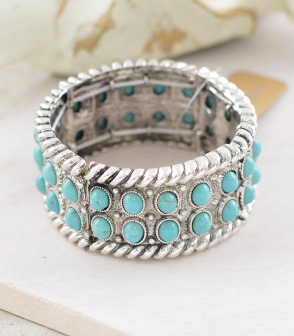 New Arrival :: Wholesale Tipi Brand Turquoise Stretch Bracelet