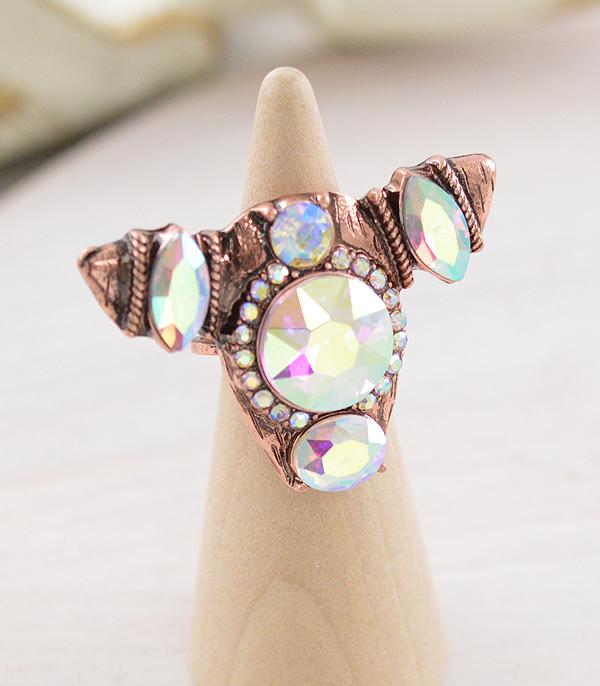 New Arrival :: Wholesale Tipi Glass Stone Steer Skull Ring