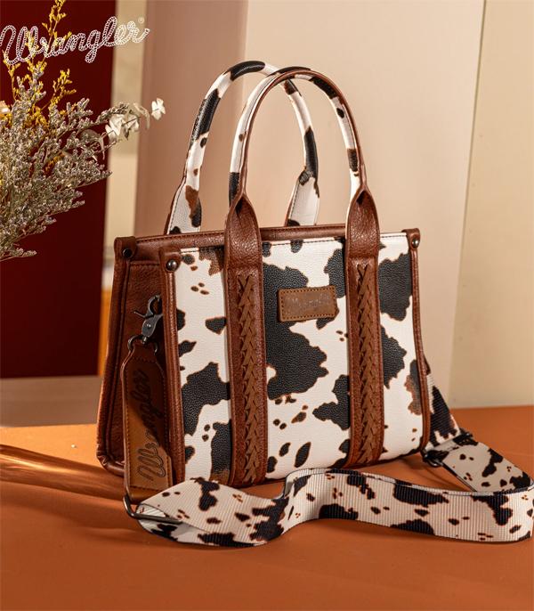 MONTANAWEST BAGS :: WESTERN PURSES :: Wholesale Wrangler Cow Print Tote Crossbody Bag