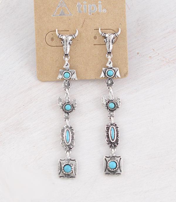 EARRINGS :: WESTERN POST EARRINGS :: Wholesale Tipi Western Drop Earrings