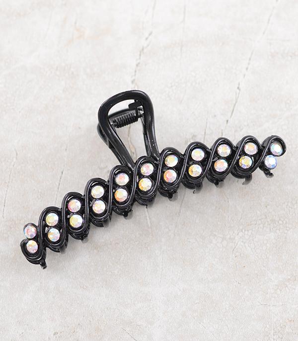 HATS I HAIR ACC :: HAIR ACCESSORIES :: Wholesale AB Glass Stone Hair Claw Clip