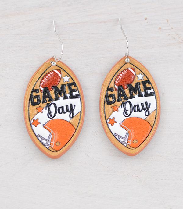 New Arrival :: Wholesale Game Day Football Earrings