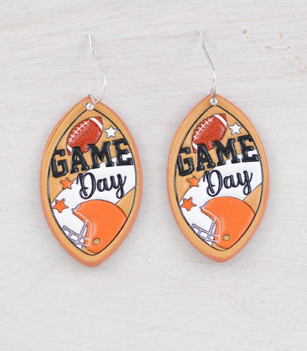 <font color=PURPLE>GAMEDAY</font> :: Wholesale Game Day Football Earrings