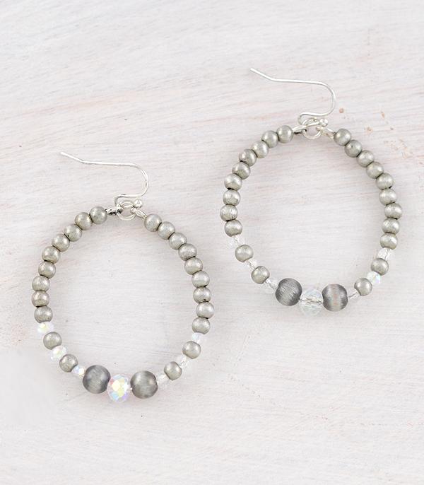 EARRINGS :: WESTERN HOOK EARRINGS :: Wholesale Navajo Pearl Bead Hoop Earrings