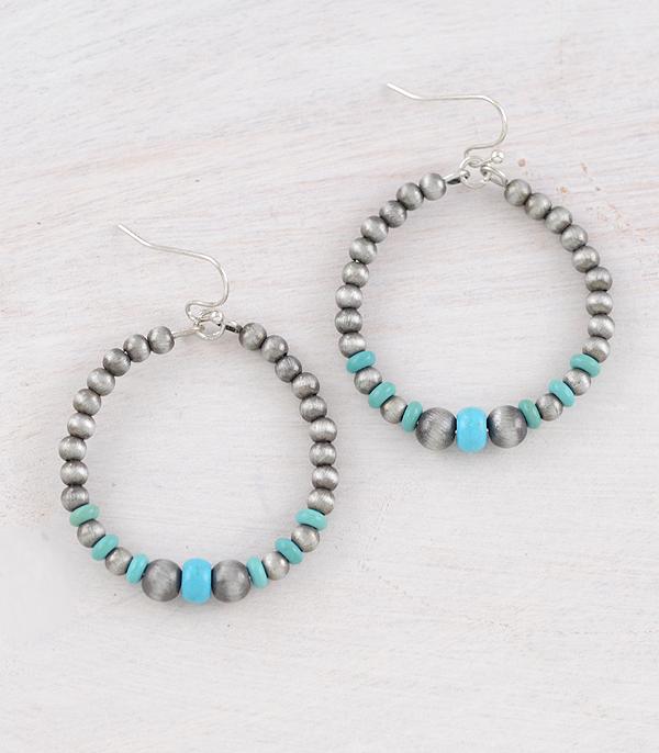 New Arrival :: Wholesale Navajo Pearl Bead Hoop Earrings