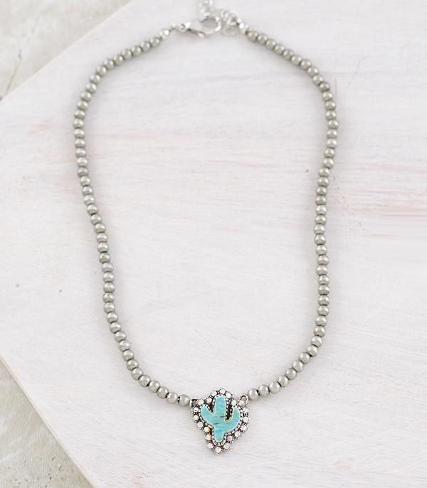 New Arrival :: Wholesale Turquoise Cactus Navajo Choker Necklace