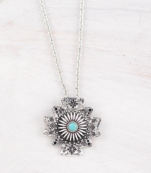WHAT'S NEW :: Wholesale Turquoise Aztec Pendant Necklace