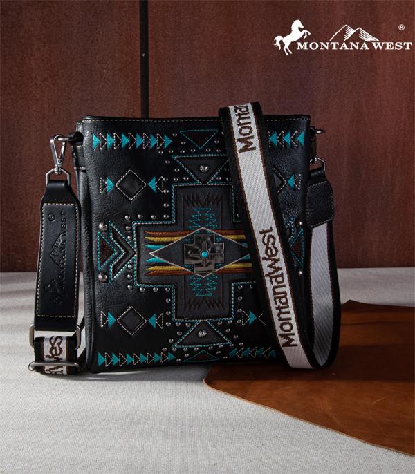 MONTANAWEST BAGS :: CROSSBODY BAGS :: Wholesale Aztec Concho Concealed Carry Crossbody 