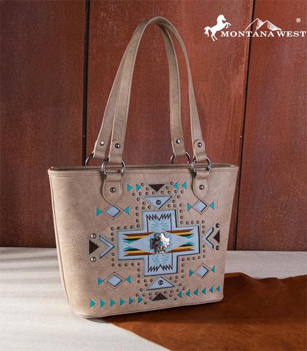 MONTANAWEST BAGS :: WESTERN PURSES :: Wholesale Aztec Concho Concealed Carry Tote