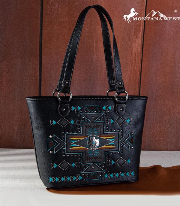 MONTANAWEST BAGS :: WESTERN PURSES :: Wholesale Aztec Concho Concealed Carry Tote