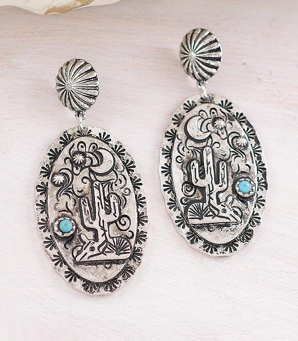 New Arrival :: Wholesale Tipi Brand Western Cactus Earrings