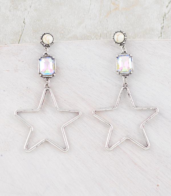 New Arrival :: Wholesale Western Cut-Out Star Earrings