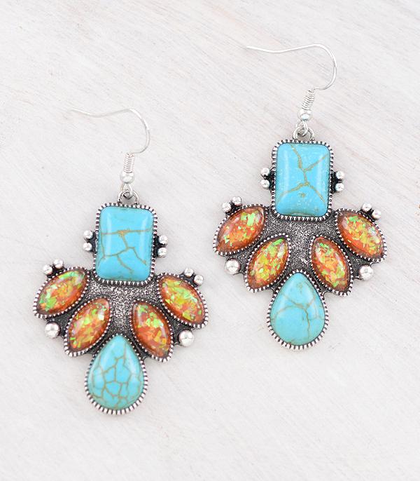 EARRINGS :: WESTERN HOOK EARRINGS :: Wholesale Western Turquoise Earrings