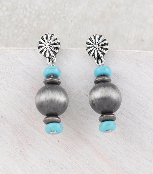 New Arrival :: Wholesale Western Navajo Pearl Drop Earrings