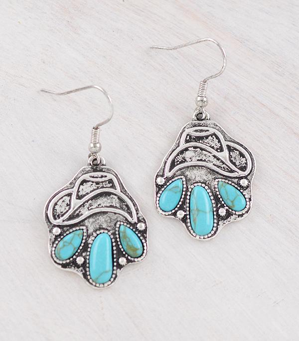 EARRINGS :: WESTERN HOOK EARRINGS :: Wholesale Western Cowboy Hat Earrings