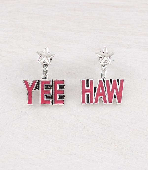 EARRINGS :: TRENDY EARRINGS :: Wholesale Western Yeehaw Ear Jacket