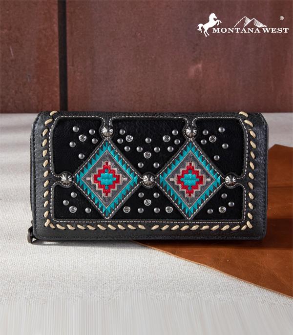 MONTANAWEST BAGS :: MENS WALLETS I SMALL ACCESSORIES :: Wholesale Montana West Aztec Collection Wallet