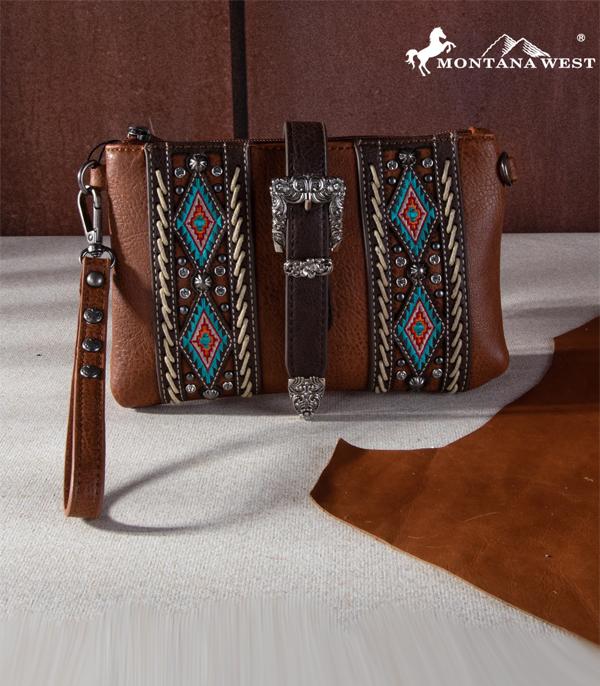 MONTANAWEST BAGS :: CROSSBODY BAGS :: Wholesale Montana West Aztec Clutch Crossbody