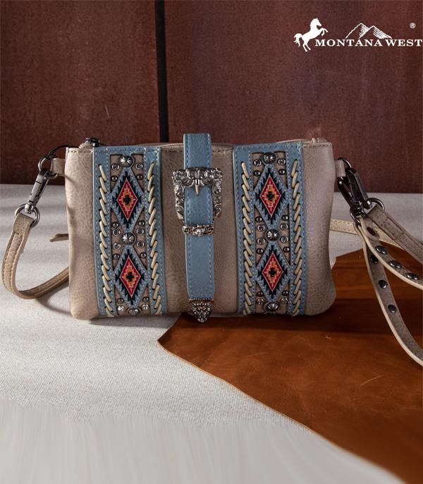 MONTANAWEST BAGS :: CROSSBODY BAGS :: Wholesale Montana West Aztec Clutch Crossbody