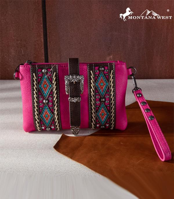 MONTANAWEST BAGS :: CROSSBODY BAGS :: Wholesale Montana West Aztec Clutch Crossbody