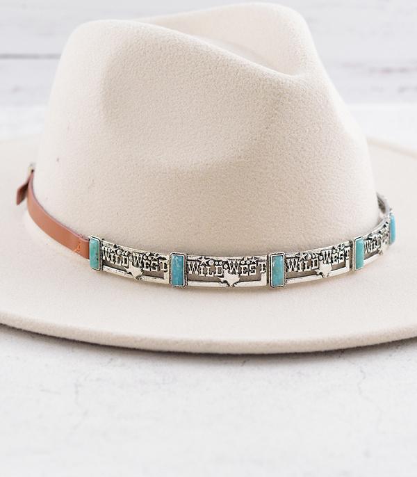 HATS I HAIR ACC :: HAT ACCESSORIES :: Wholesale Wild West Western Buckle Hat Band