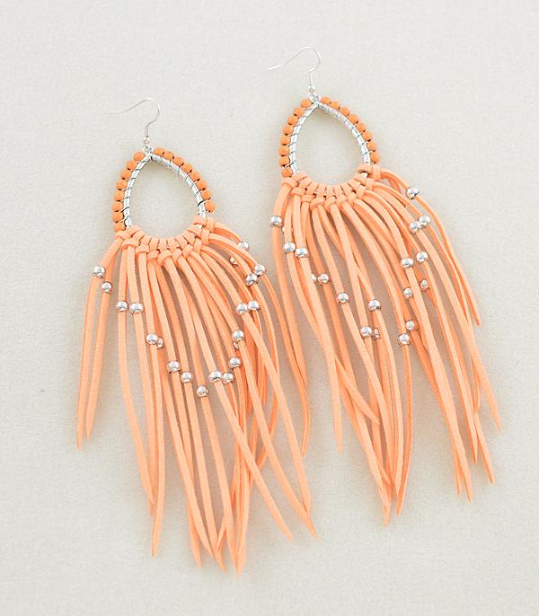 WHAT'S NEW :: Wholesale Western Leather Tassel Earrings