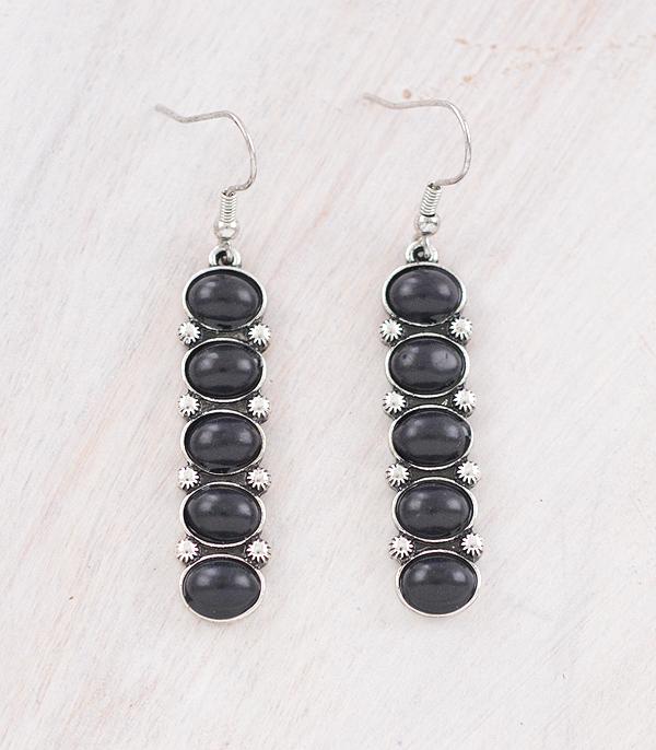 WHAT'S NEW :: Wholesale Western Black Stone Drop Earrings