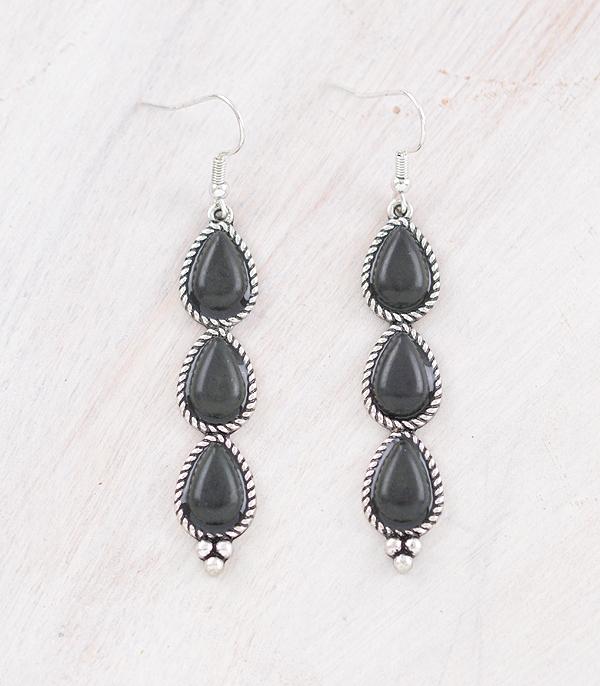 New Arrival :: Wholesale Western Semi Stone Drop Earrings