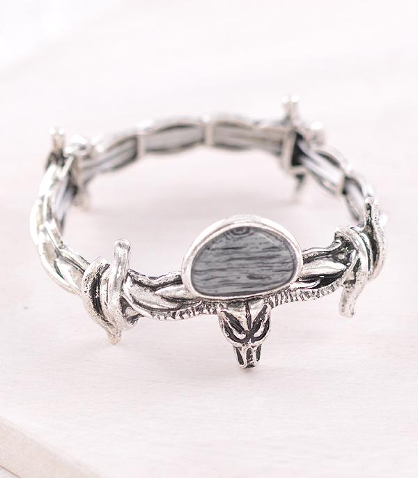 New Arrival :: Wholesale Western Steer Head Barbwire Bracelet