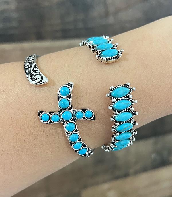 WHAT'S NEW :: Wholesale Western Turquoise Cross Bracelet