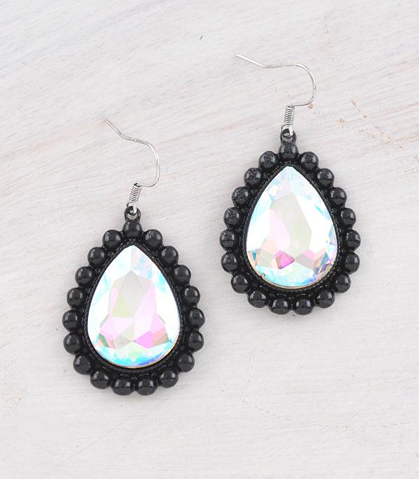 WHAT'S NEW :: Wholesale Western Glass Stone Teardrop Earrings