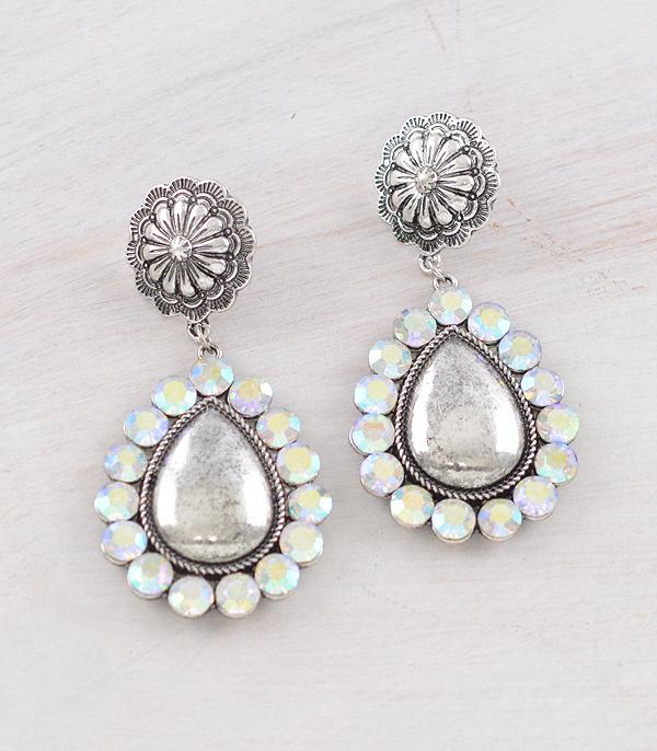 New Arrival :: Wholesale Western Concho Post Teardrop Earrings