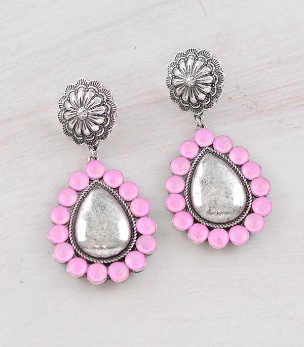 WHAT'S NEW :: Wholesale Western Concho Post Teardrop Earrings