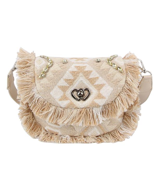 HANDBAGS :: CROSSBODY BAGS :: Wholesale Trendy Aztec Crossbody Bag