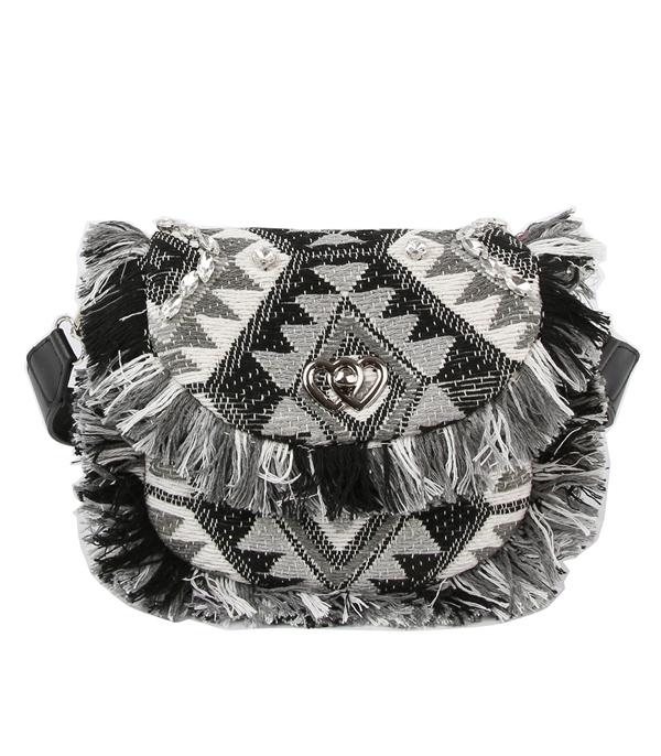 HANDBAGS :: CROSSBODY I CLUTCH BAGS :: Wholesale Trendy Aztec Crossbody Bag