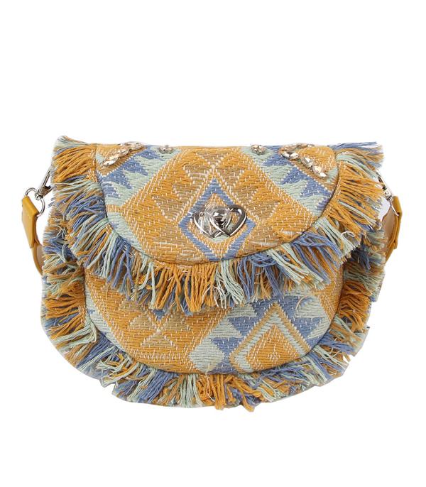 HANDBAGS :: CROSSBODY I CLUTCH BAGS :: Wholesale Trendy Aztec Crossbody Bag