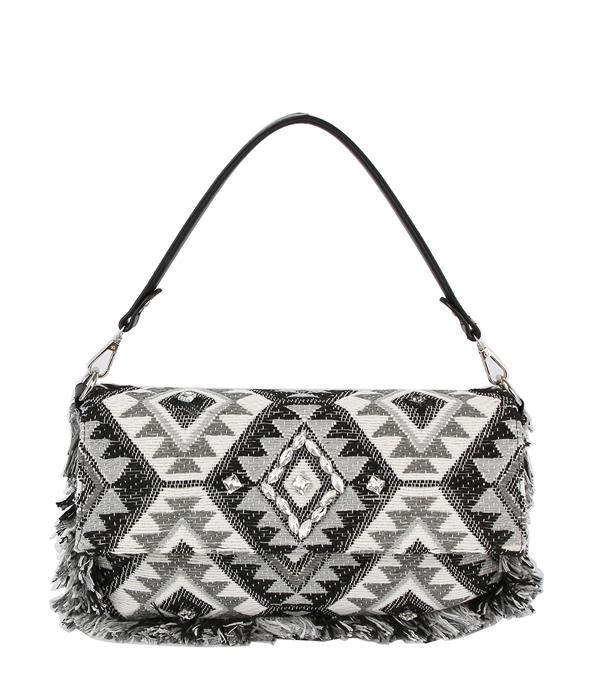 HANDBAGS :: CROSSBODY I CLUTCH BAGS :: Wholesale Trendy Aztec Hobo Crossbody Bag