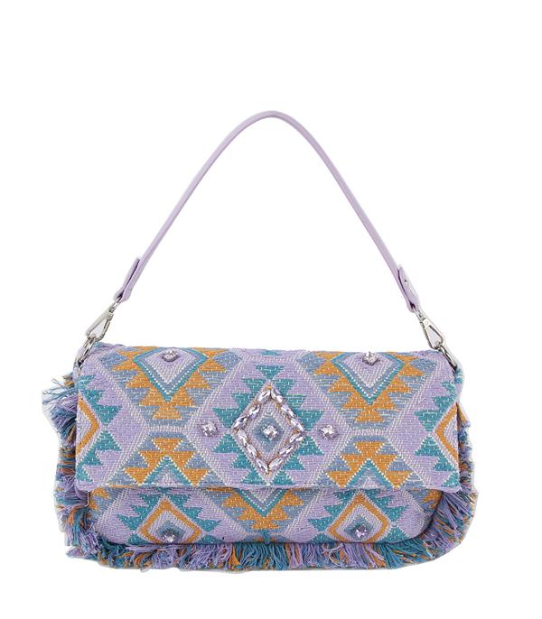HANDBAGS :: CROSSBODY I CLUTCH BAGS :: Wholesale Trendy Aztec Hobo Crossbody Bag