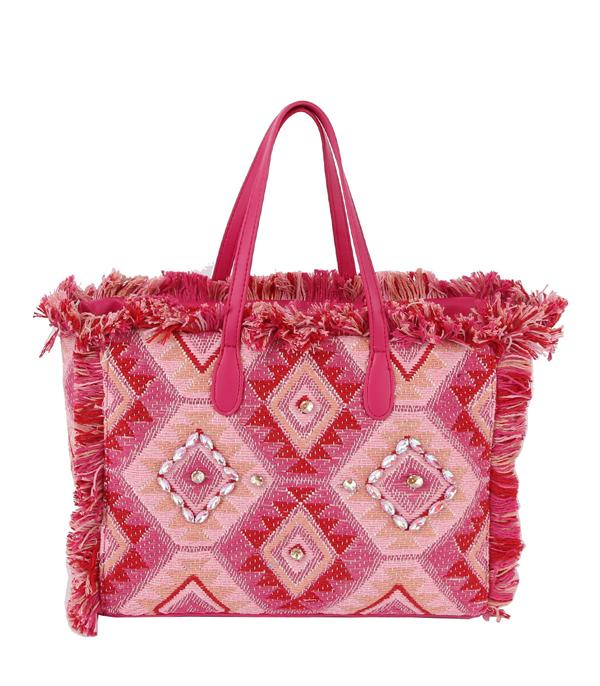 WHAT'S NEW :: Wholesale Aztec Tassel Tote Crossbody Bag