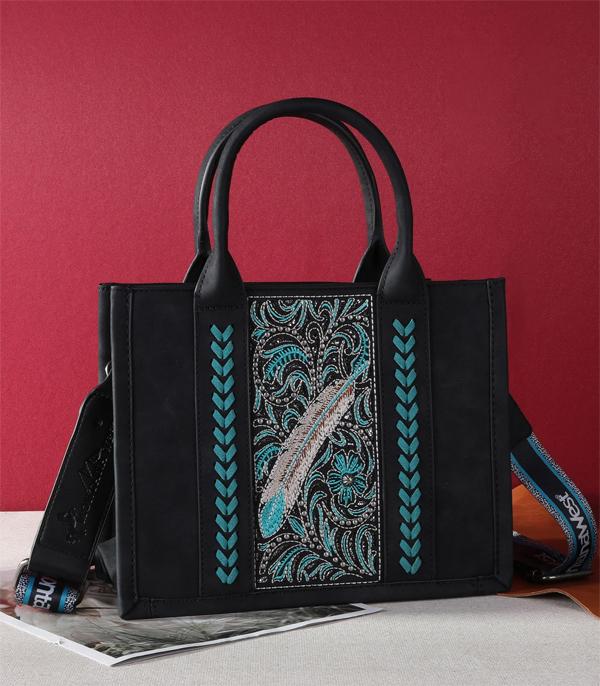 MONTANAWEST BAGS :: WESTERN PURSES :: Wholesale Montana West Feather Tote Crossbody Bag