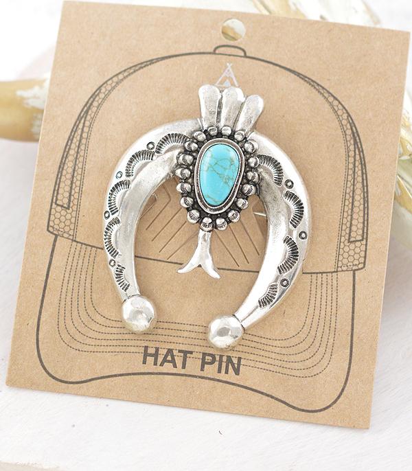HATS I HAIR ACC :: HAT ACCESSORIES :: Wholesale Squash Blossom Trucker Hat Pin