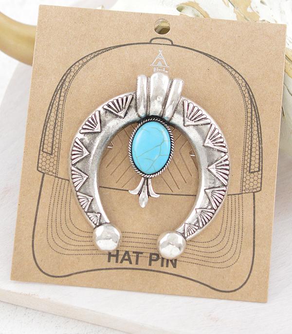 HATS I HAIR ACC :: HAT ACCESSORIES :: Wholesale Western Squash Blossom Trucker Hat Pin