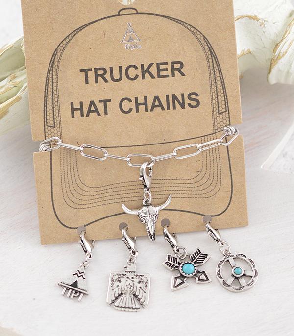 HATS I HAIR ACC :: HAT ACCESSORIES :: Wholesale Western Trucker Hat Chain Charms