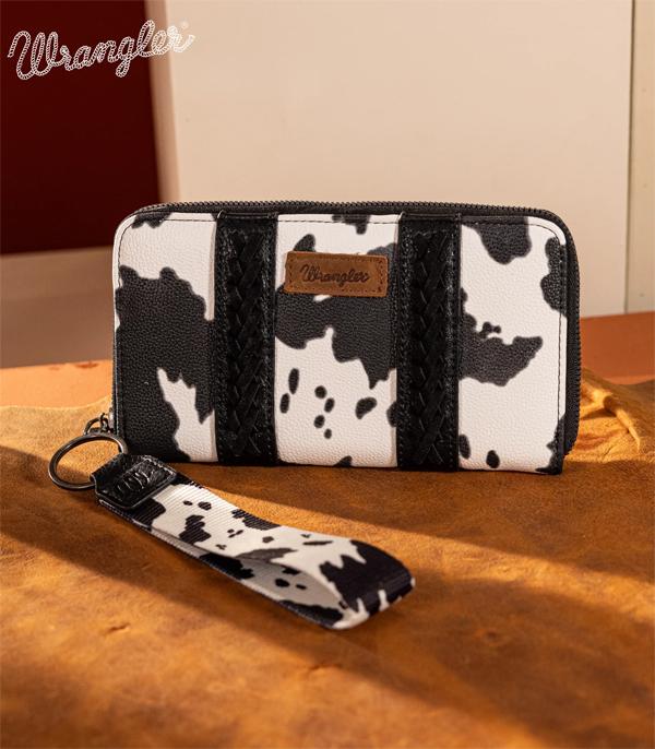 MONTANAWEST BAGS :: MENS WALLETS I SMALL ACCESSORIES :: Wholesale Wrangler Cow Print Wallet